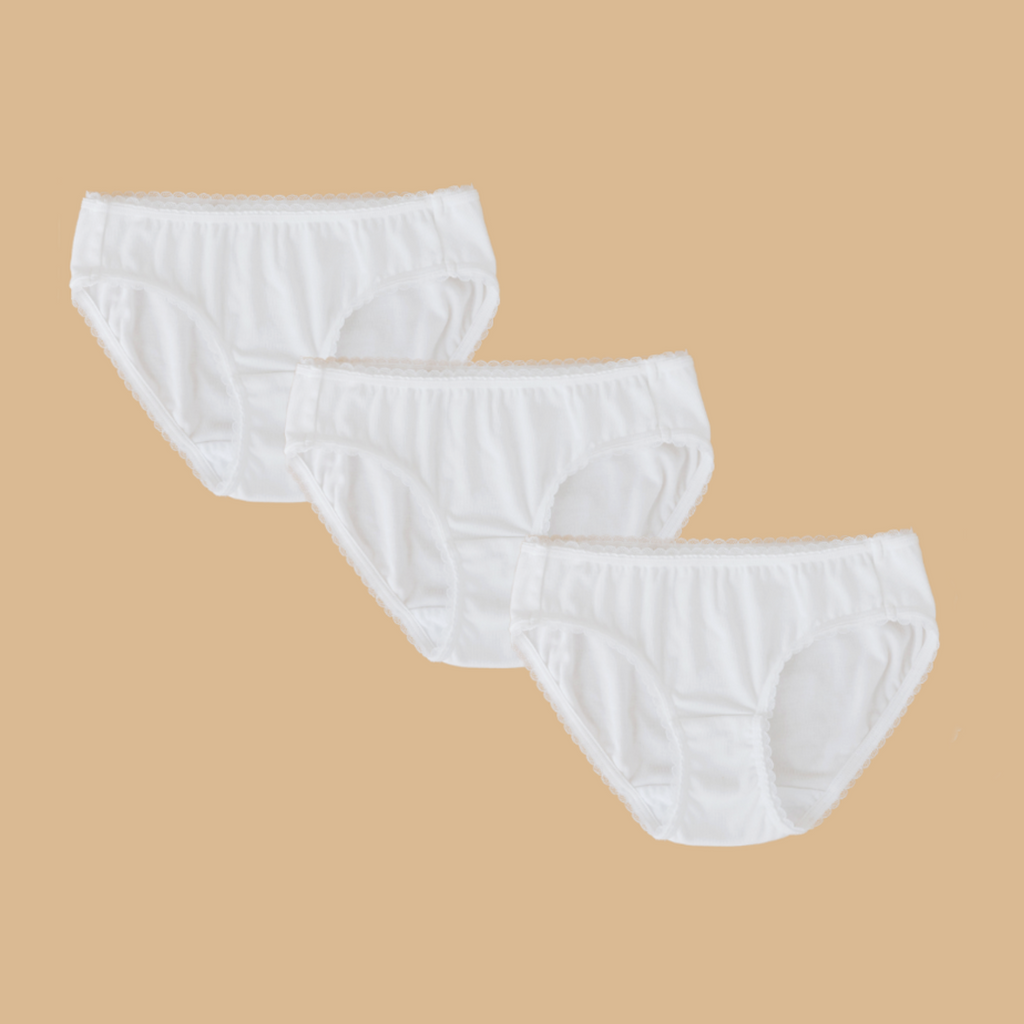 Girls' Wedgie-Free Panty Briefs - Set of 3 [PRE-ORDER] | Cloth Diapers | Just Peachy