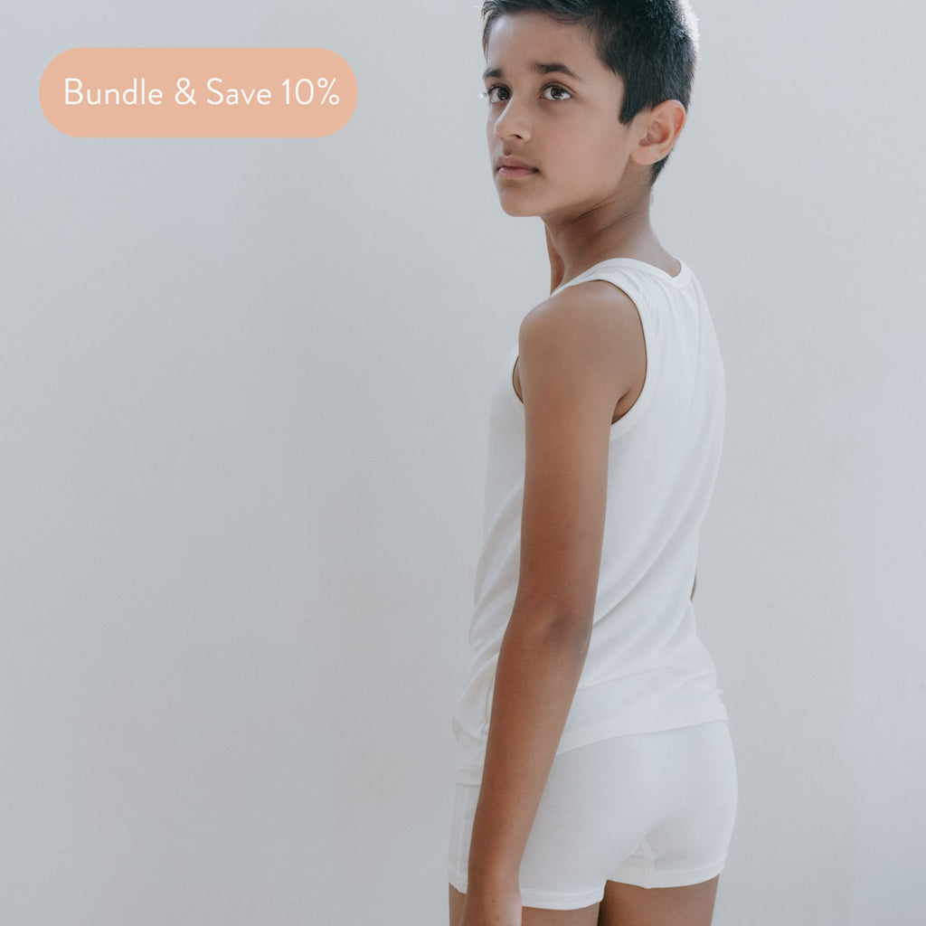 Teen Boys' TENCEL™ Micro Modal Boxer Briefs - Set of 2 | Cloth Diapers | Just Peachy
